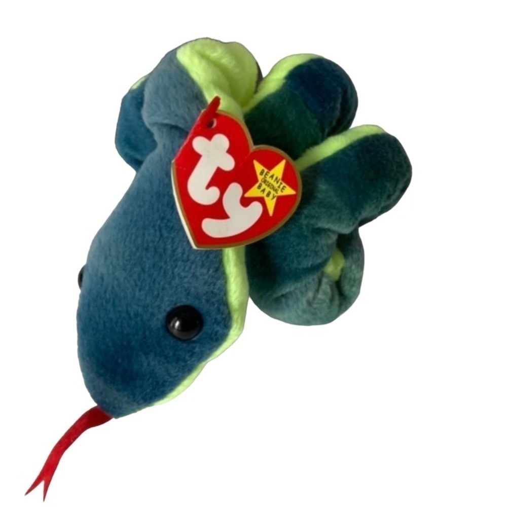 TY Beanie Baby Hissy the Snake 1997 Retired Stuffed Animal Toy Plush